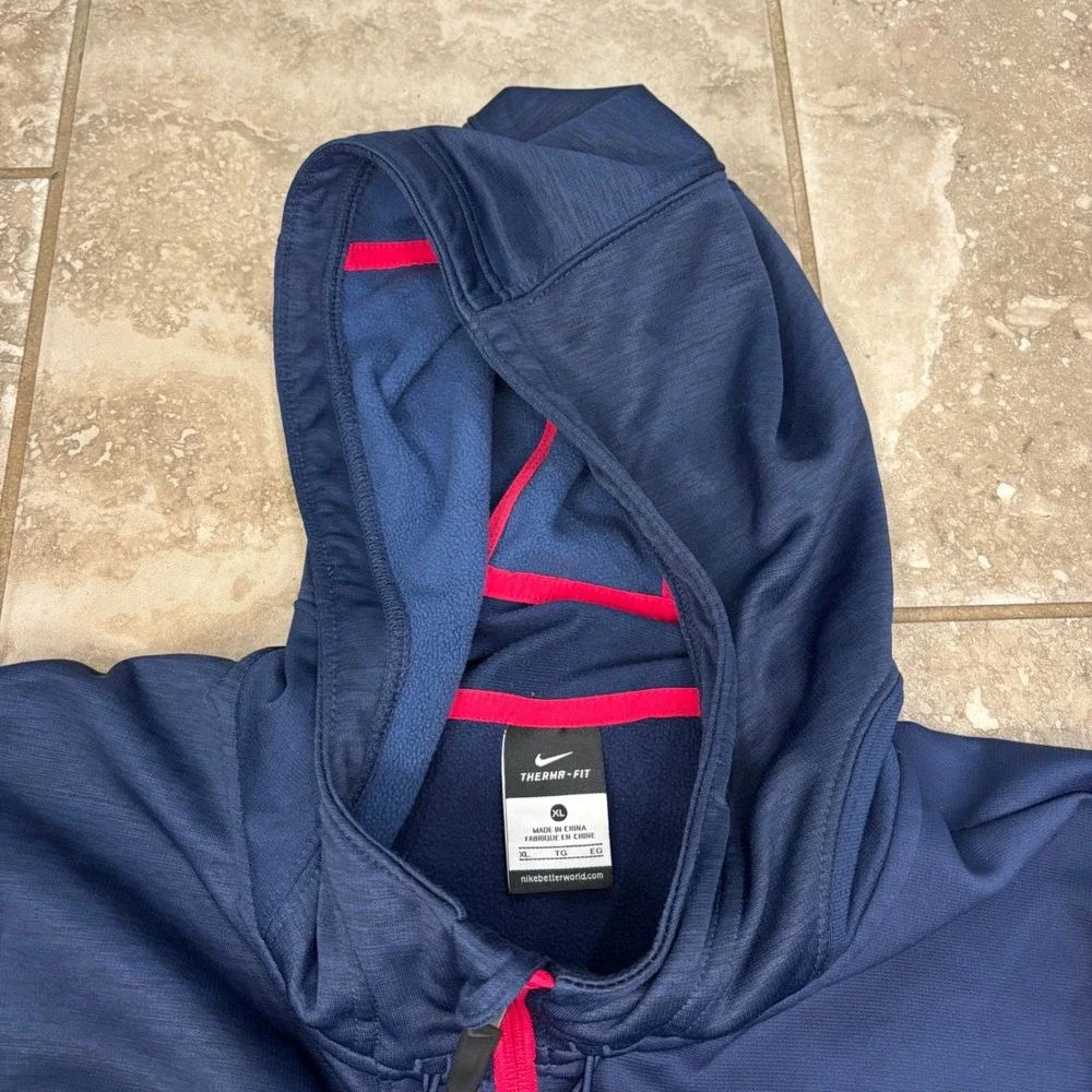 Nike KD Kevin Durant Therma-FIT Full Zip‎ Hoodie Mens XL Navy Blue 618297-410